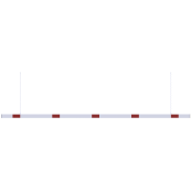 Barrier | aluminium profile | white coated / | red reflecting | white / red | reflecting both-sided | cross tube length: 5000 mm